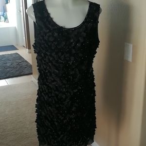 Angel eye black flower dress size xs